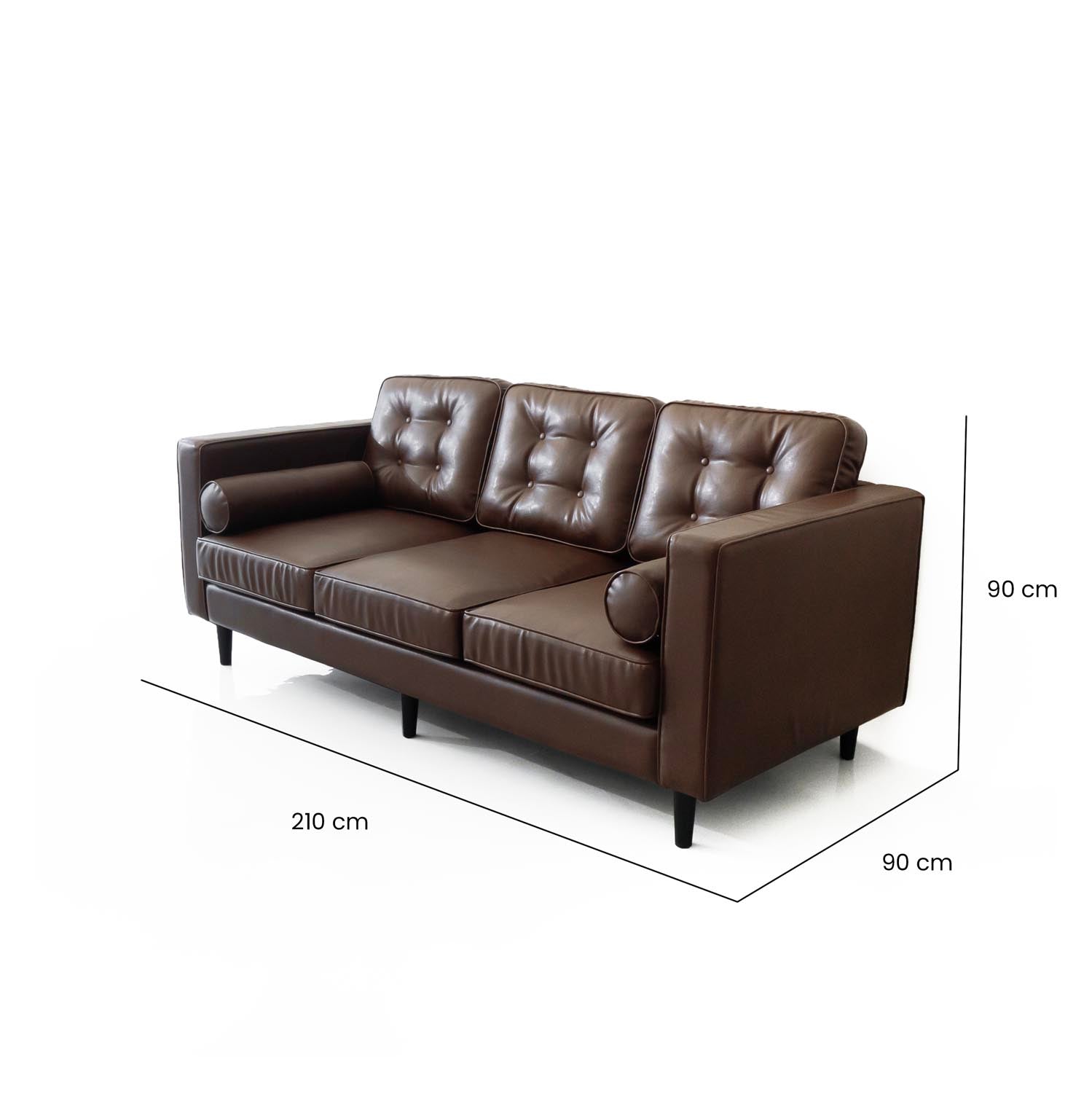 Milky Way Sofa 3 Seater - Coklat Tua