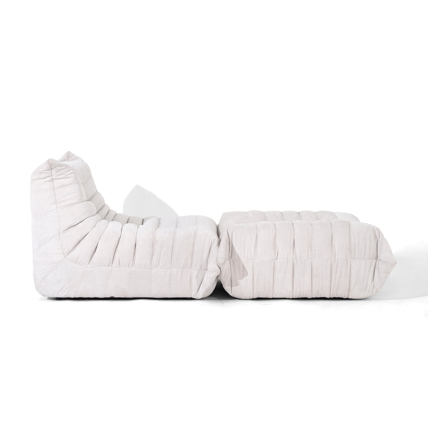 Armchair Togo White + Stool
