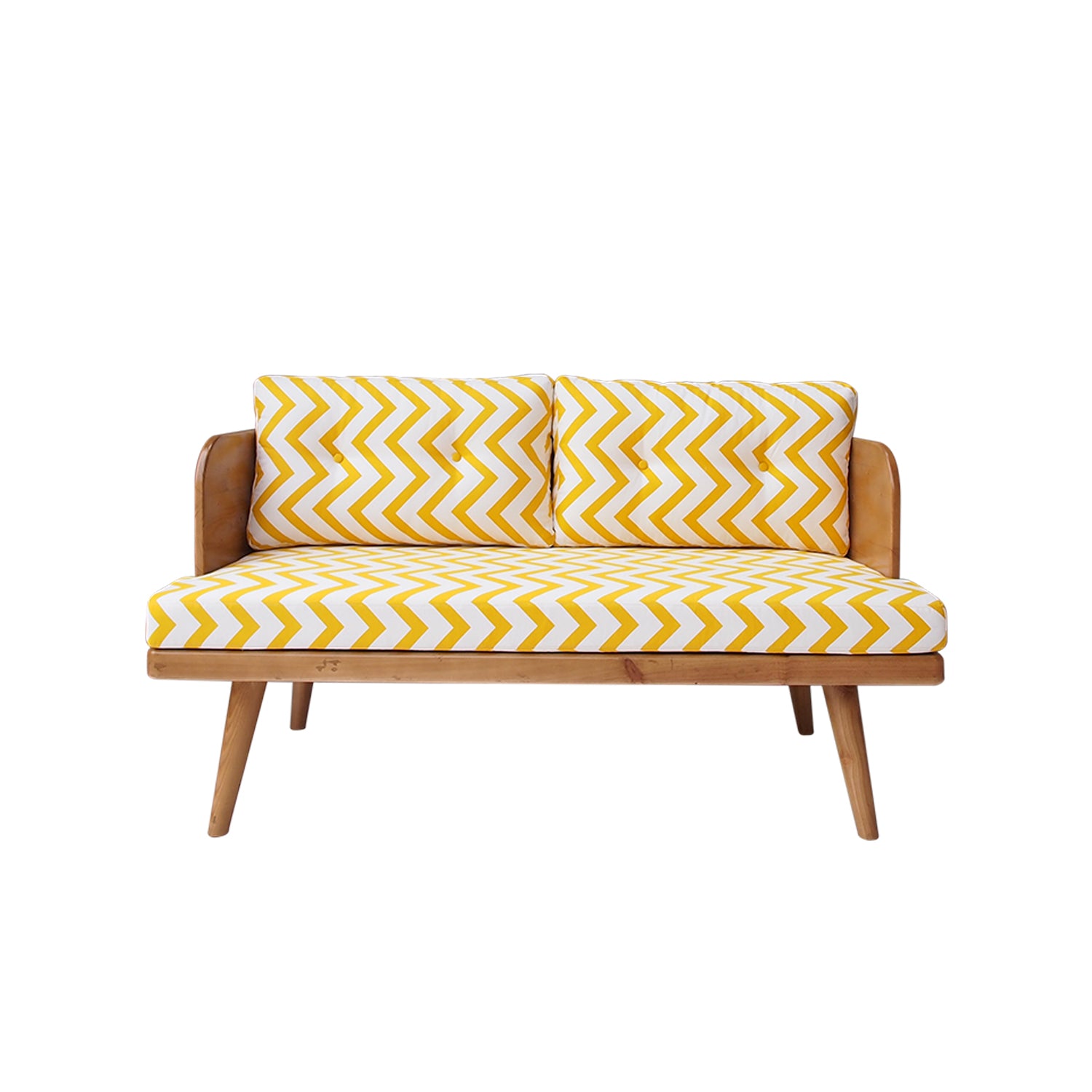 Hazel Sofa Yellow Chevron
