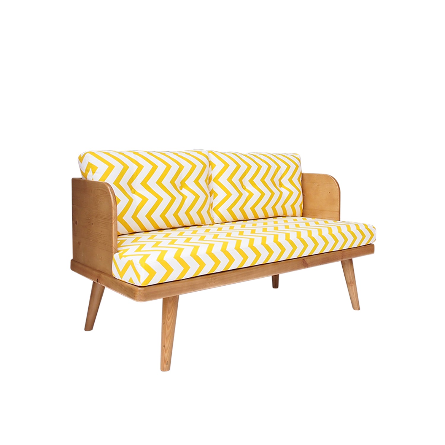 Hazel Sofa Yellow Chevron