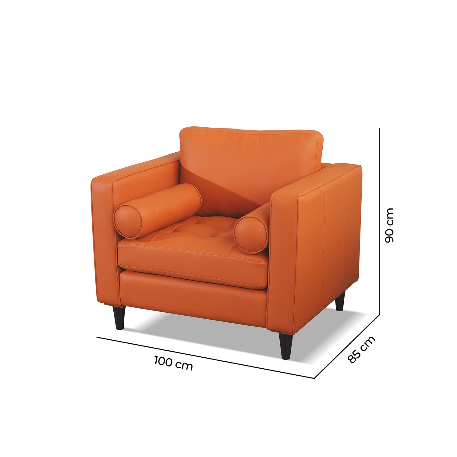 Gabi sofa 1 seater (Orange)