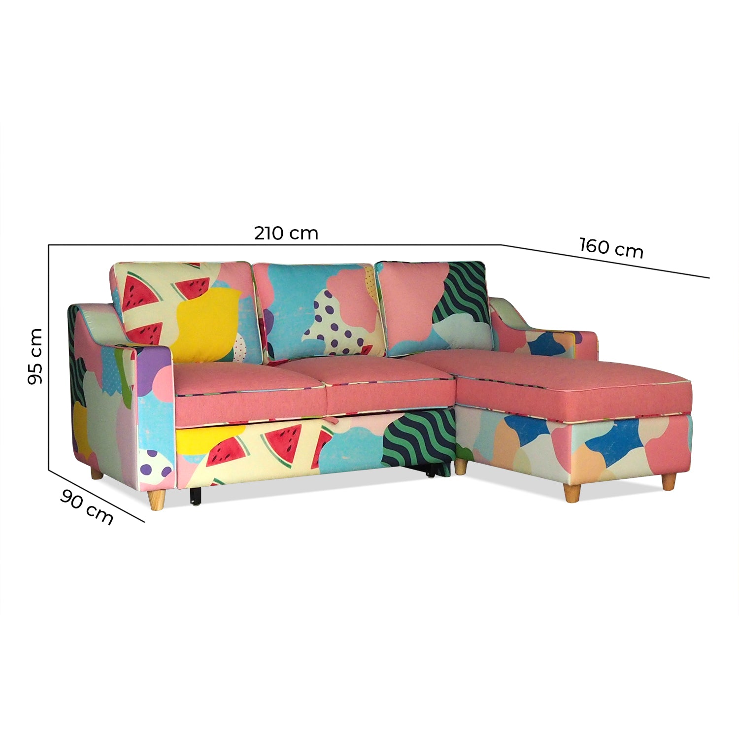 Popculture Sofa Bed L Shape