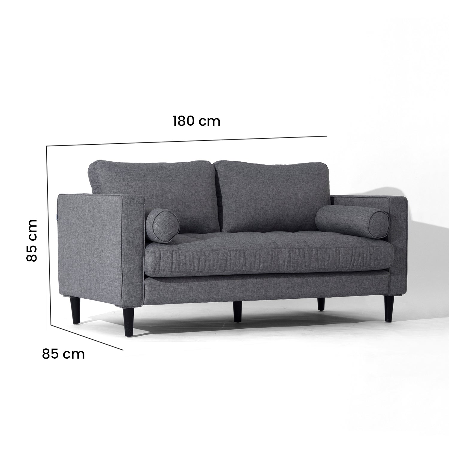 Gabi Sofa 2 Seater Dark Grey