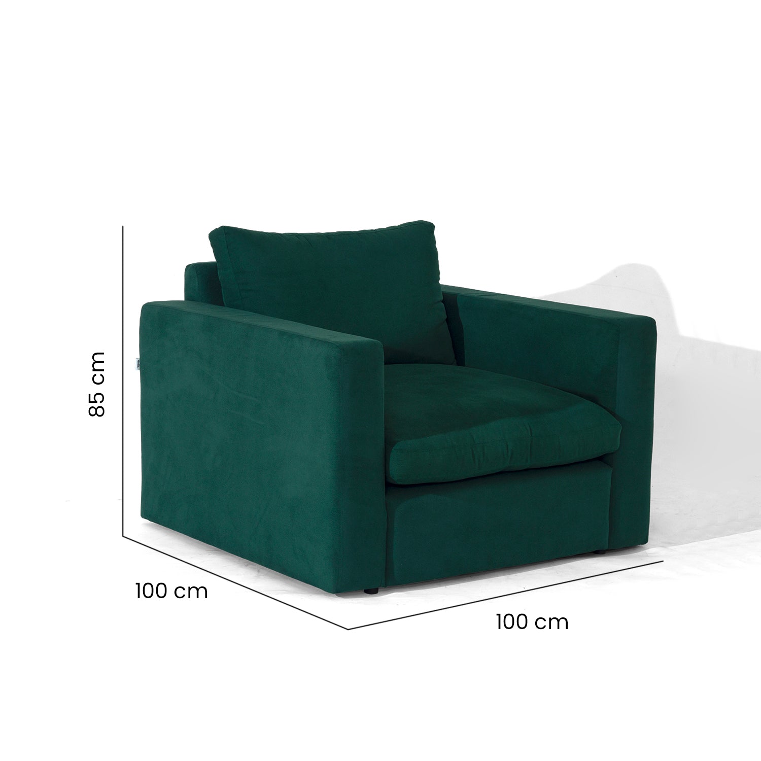 Armchair Dahlia Green (Bulu angsa sintetis)