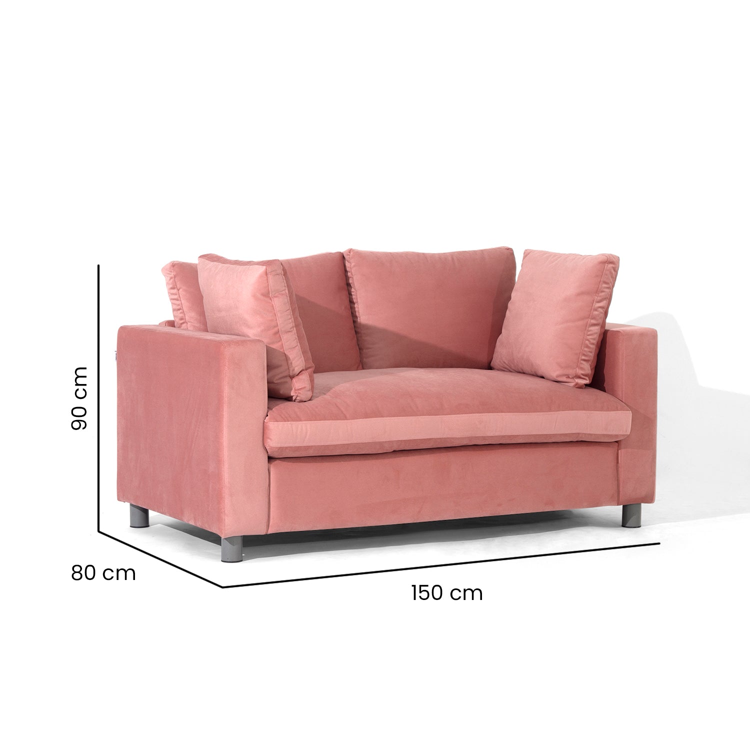 Dahlia Sofa 2 seater Pink (Bulu Angsa sintetis)